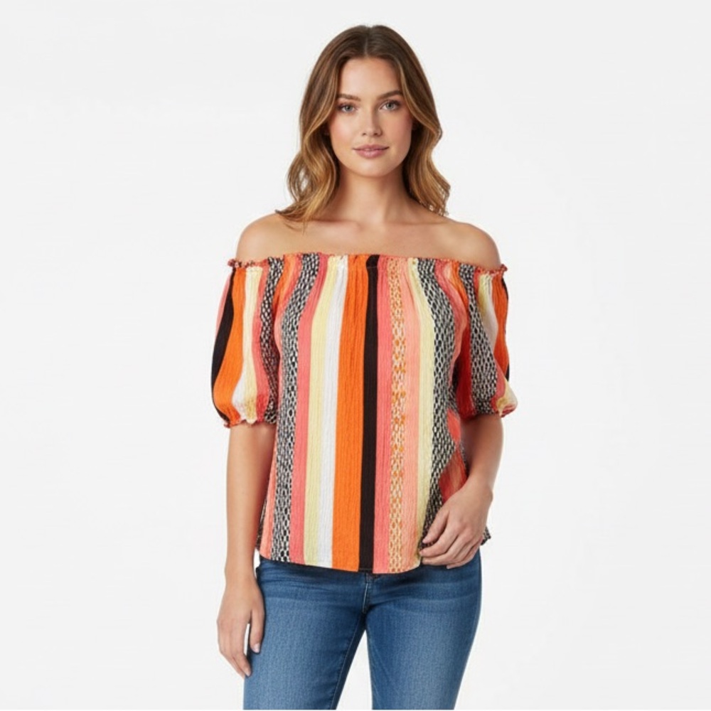 GAP Multicolor Textured Top Size M